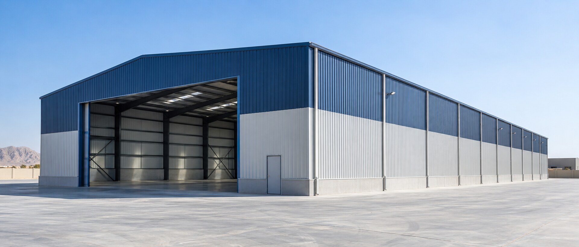 Steel Warehouse — Completed structure